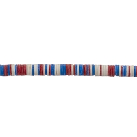 Heishi Beads 4mm Red/White/Blue (35