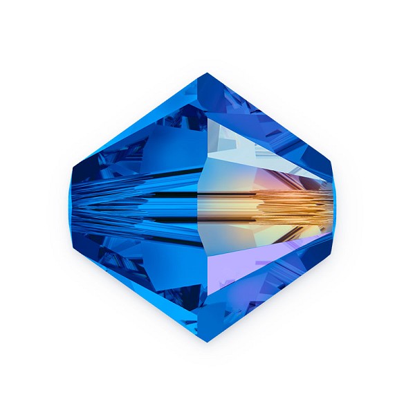 Swarovski 5301 3mm Sapphire AB Bicone Bead (10-Pcs)