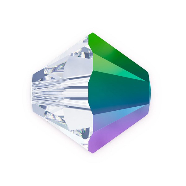 Swarovski 5328 6mm Crystal Scarabaeus Green Bicone Bead (10-Pcs)