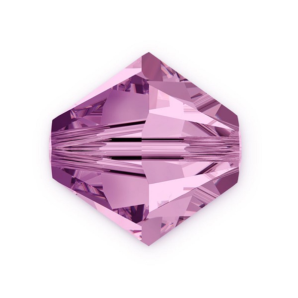 Swarovski Crystal 5328 4mm Light Amethyst Bicone Bead (10-Pcs)