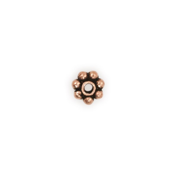 4x1mm Daisy Spacer Heishi Copper Bead (10-Pcs)