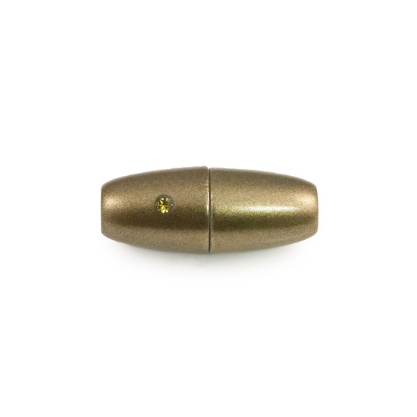 Simplicity Magnetic Clasp with Swarovski Chaton 21x9mm Olive