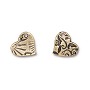 TierraCast Amor Heart Charm 14mm Pewter Brass Oxide (1-Pc)