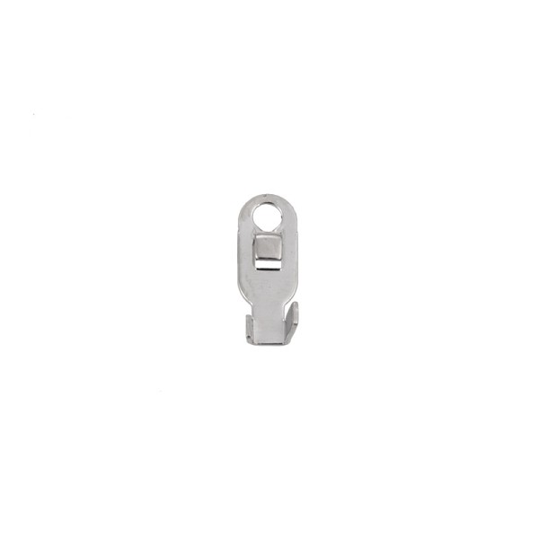Rhodium Plated Cup Chain Loop End (4-Pcs)
