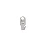 Rhodium Plated Cup Chain Loop End (4-Pcs)