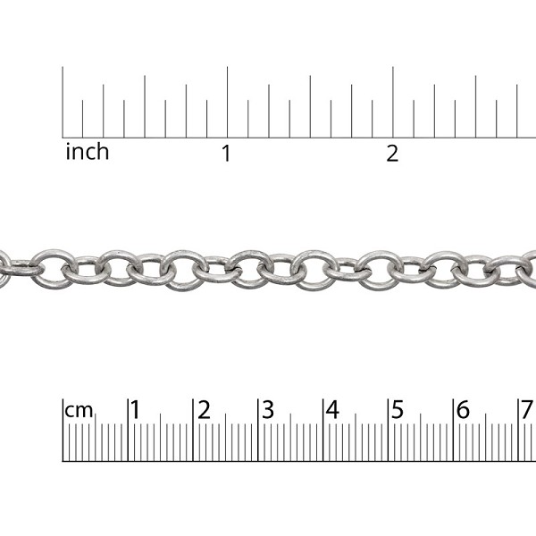 Cable Chain 7mm Antique Silver Plated (Priced per Foot)