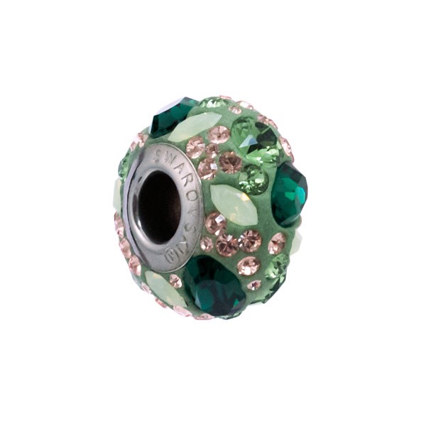 Swarovski 81304 Pavé Medley Bead 14mm Emerald (1-Pc)