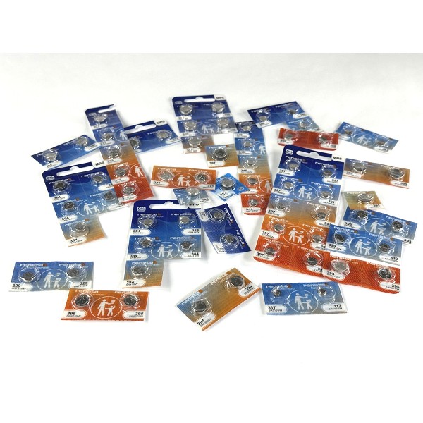 Renata Watch Battery Lot – 70 Assorted Sizes