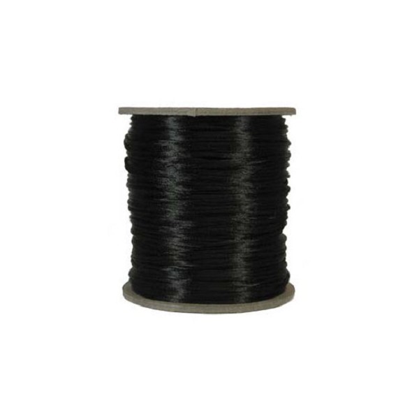 Rattail Satin Cord 2mm  Black (Priced per Yard)
