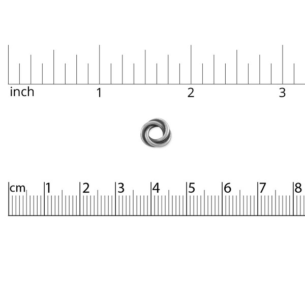 TierraCast Twisted Spacer Bead 9x2mm Pewter Antique Silver Plated (1-Pc)