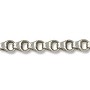 Chain 4 Sided Double Link 4mm Antique Silver Plated (Priced per Foot)