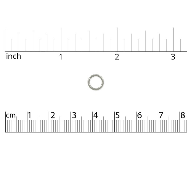 Open Round Jump Ring 7.5mm Silver Color (50-Pcs)