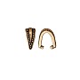 TierraCast Royal Pinch Bail 5x10mm Pewter Antique Gold Plated (1-Pc)