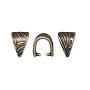 TierraCast Jardin Pinch Bail 8x10mm Pewter Brass Oxide  (1-Pc)