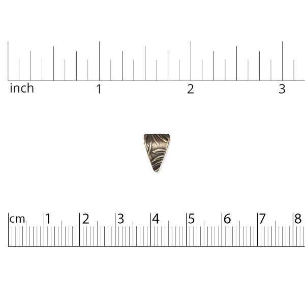TierraCast Jardin Pinch Bail 8x10mm Pewter Brass Oxide  (1-Pc)