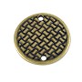 TierraCast 2-Hole Woven Connector Pewter Antique Brass Plated 3/4" (1Pc)