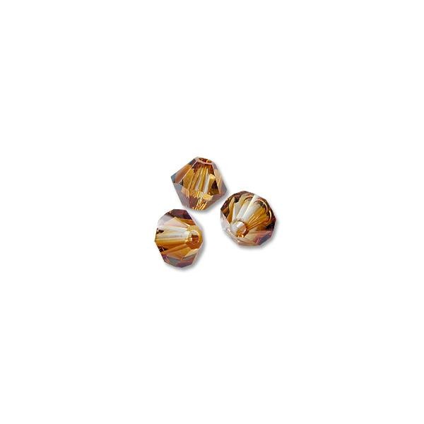 Swarovski Crystal Bicone Beads 5328 4mm Crystal Copper (10-Pcs)
