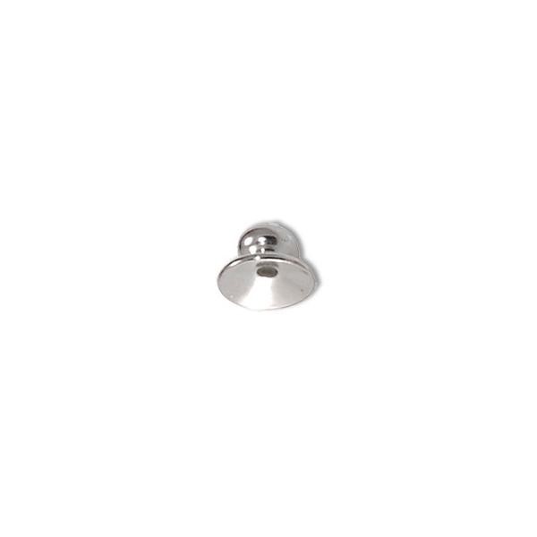 Bead End 3x6mm Silver Plated (2-Pcs)
