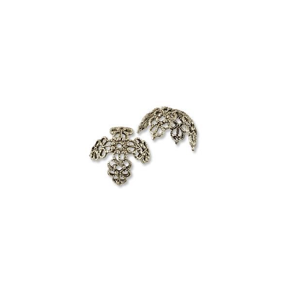 Bead Cap - Large Filigree 14x16mm Antique Silver Plated (1-Pc)