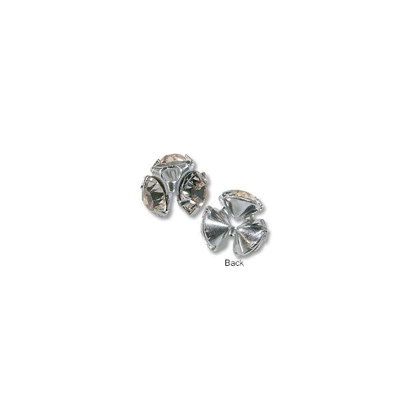 Swarovski Chaton Bead Cap Sterling Plated 7mm Silk (4-Pcs)