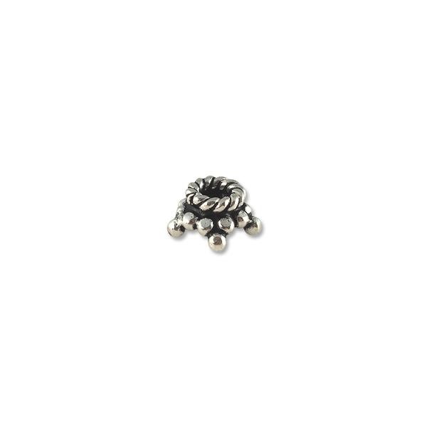 Bead Cap Bali Style Star 6.5x3.7mm Sterling Silver (1-Pc)