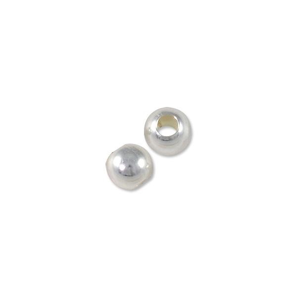 Round Bead 4mm Seamless Sterling Silver Filled (4-Pcs)
