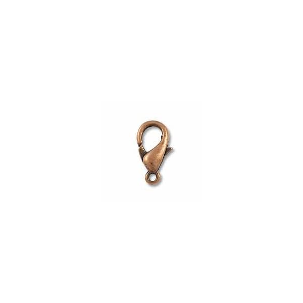 Lobster Claw Clasp 17x8mm Antique Copper Plated (1-Pc)