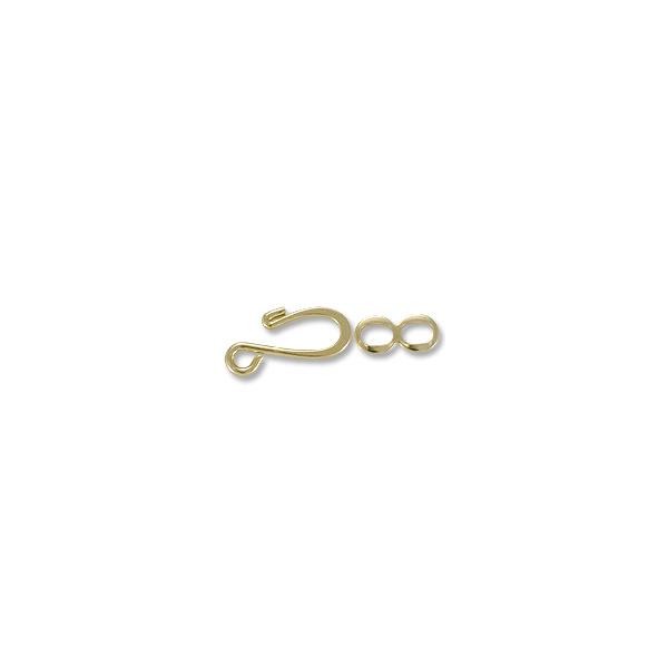 Hook and Eye Clasp 25x7mm Gold Plated (4-Sets)