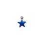 Charm - Dark Blue Star 11mm Pewter Antique Silver Plated (1-Pc)