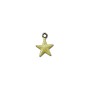 Charm - Yellow Star 11mm Pewter Antique Silver Plated (1-Pc)