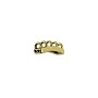 5-Loop Connector with 2 Holes Pewter Antique Gold Plated 23x7mm (1-Pc)