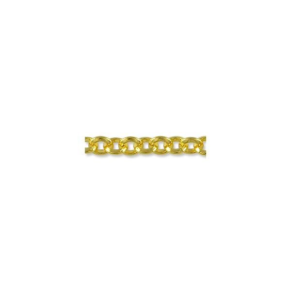 Triangle Rolo Link Chain 3.5mm Gold Plated (Priced per Foot)