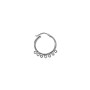 Earring - Hoop with 7 Rings 26mm Sterling Silver (1-Pc)