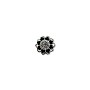 Swarovski Filigree 60860 Rhodium Plated Jet/Crystal (1-Pc)