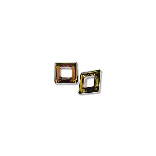 Swarovski Square Ring 4439 14mm Crystal Tabac with Foil (1-Pc)