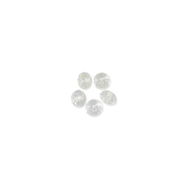 Czech Fire Polished Donut 3x5mm Crystal (10-Pcs)