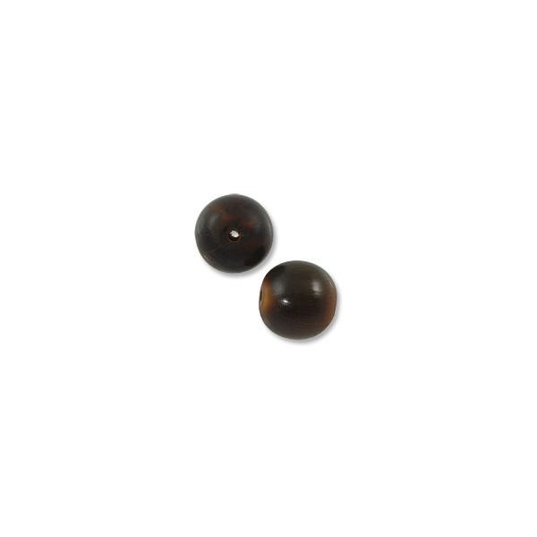 Horn Beads Round Brown 13mm (3-Pcs)