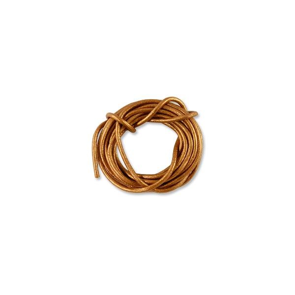 Leather Cord 2mm Copper (5 Foot Pack)