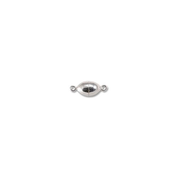 Magnetic Clasp Oval 10x6mm Sterling Silver (1-Pc)