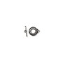 TierraCast Toggle Clasp - Bali Style 20x17mm Pewter Silver Plated (Set)