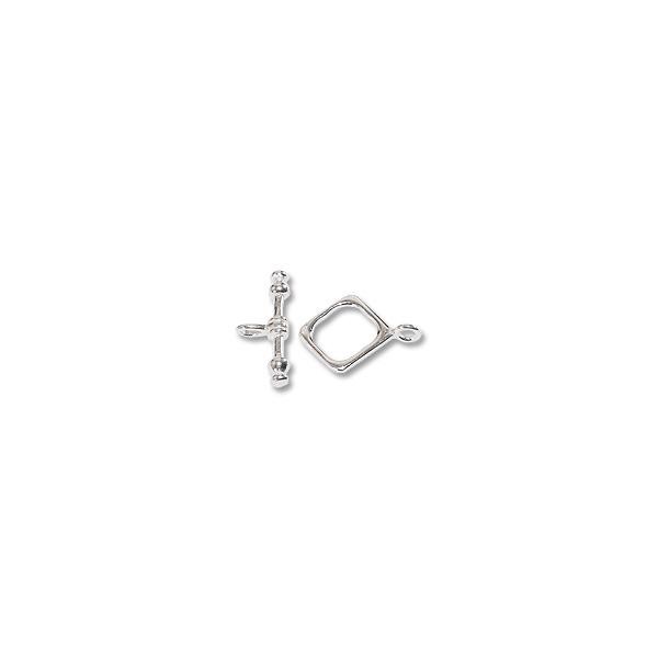 Square Toggle Clasp 14mm Sterling Silver (Set)