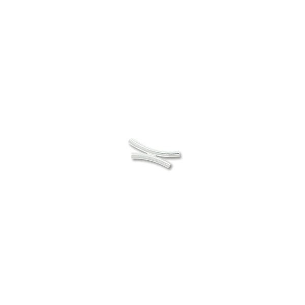 Curved Double Tube 13x1.5mm Sterling Silver (2-Pcs)