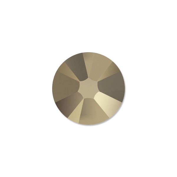 Swarovski Xilion Rose Flat Back 2028 4.7mm Crystal Metallic Light Gold (10-Pcs)